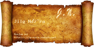Jilg Nóra névjegykártya