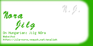 nora jilg business card